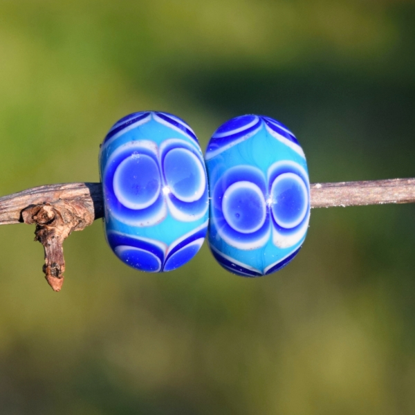 Keltský korálek s dvojitými očky - replika Štramberk - nález Šipka - Celtic beads