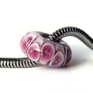 Katrin - vinutá perle s velkým průvlekem pro náramky BHB - handmade lampwork beads Katrin big hole beads